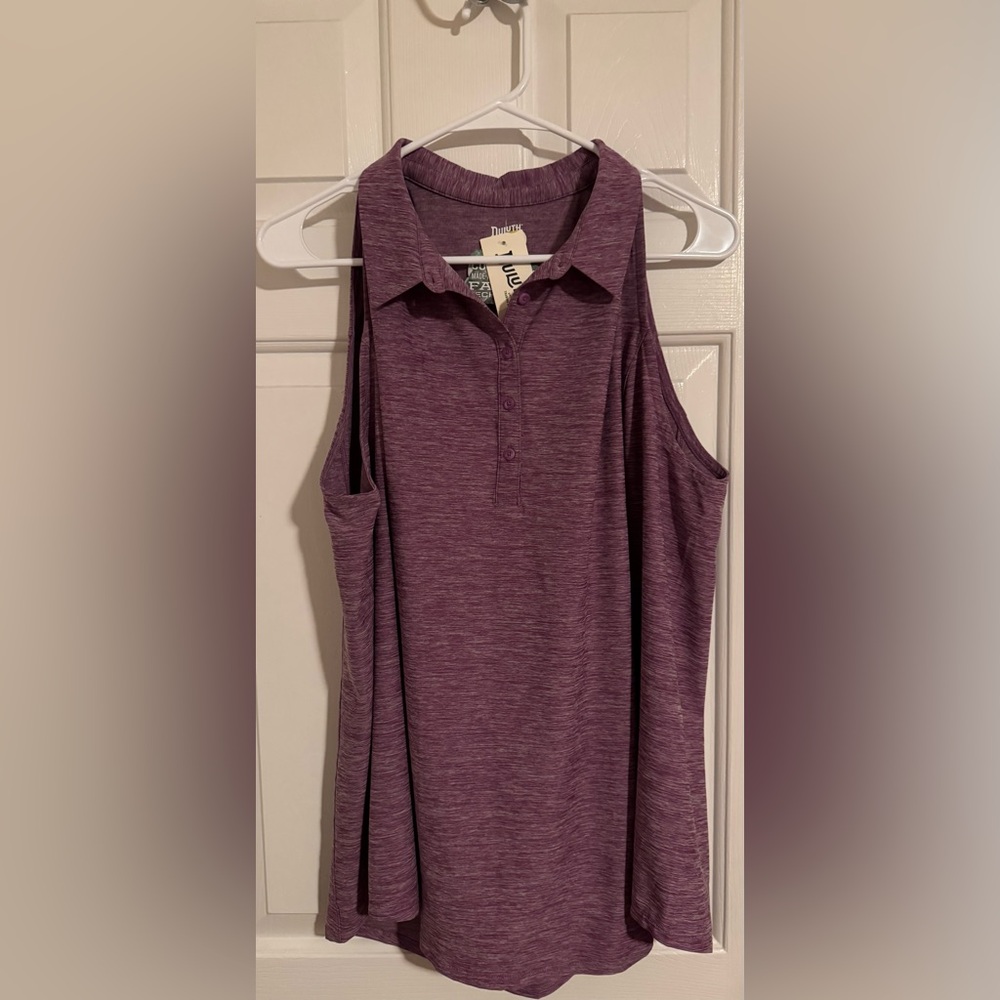 Duluth Trading Co Women's Heathered Purple Blouse